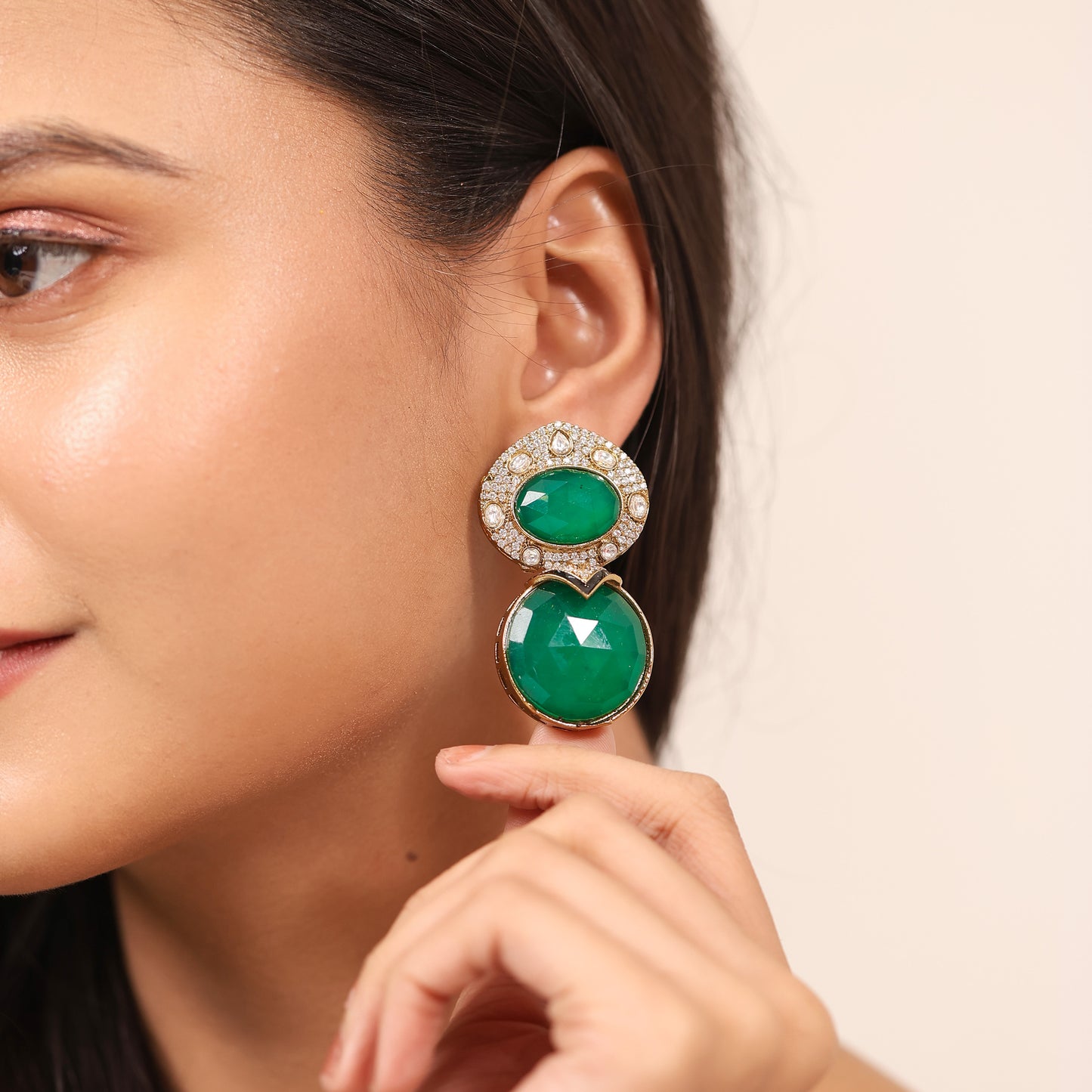 Zayra Green Earrings
