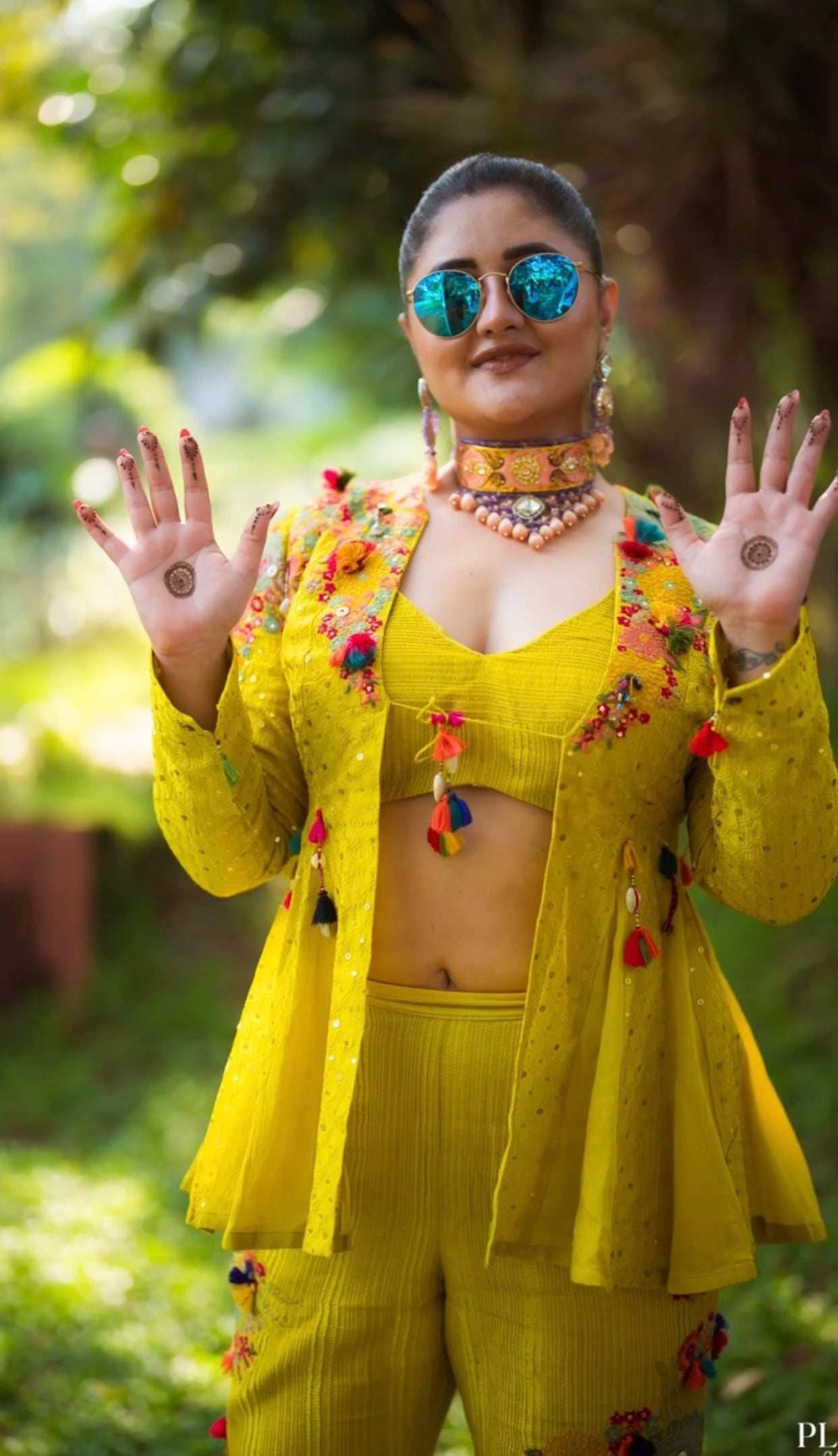 Ruhaniyat Coral Choker Necklace Set - Pirohee by parul sharma