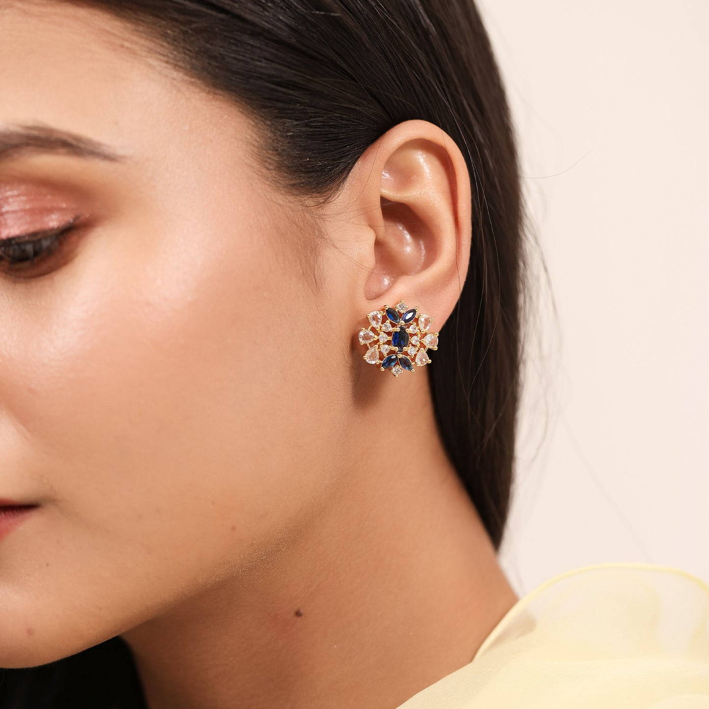 Sophia Blue Stud Earrings