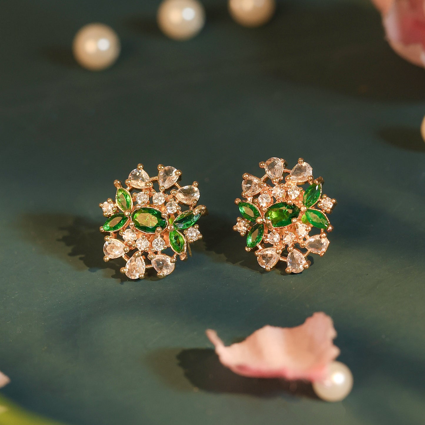Sophia Green Stud Earrings