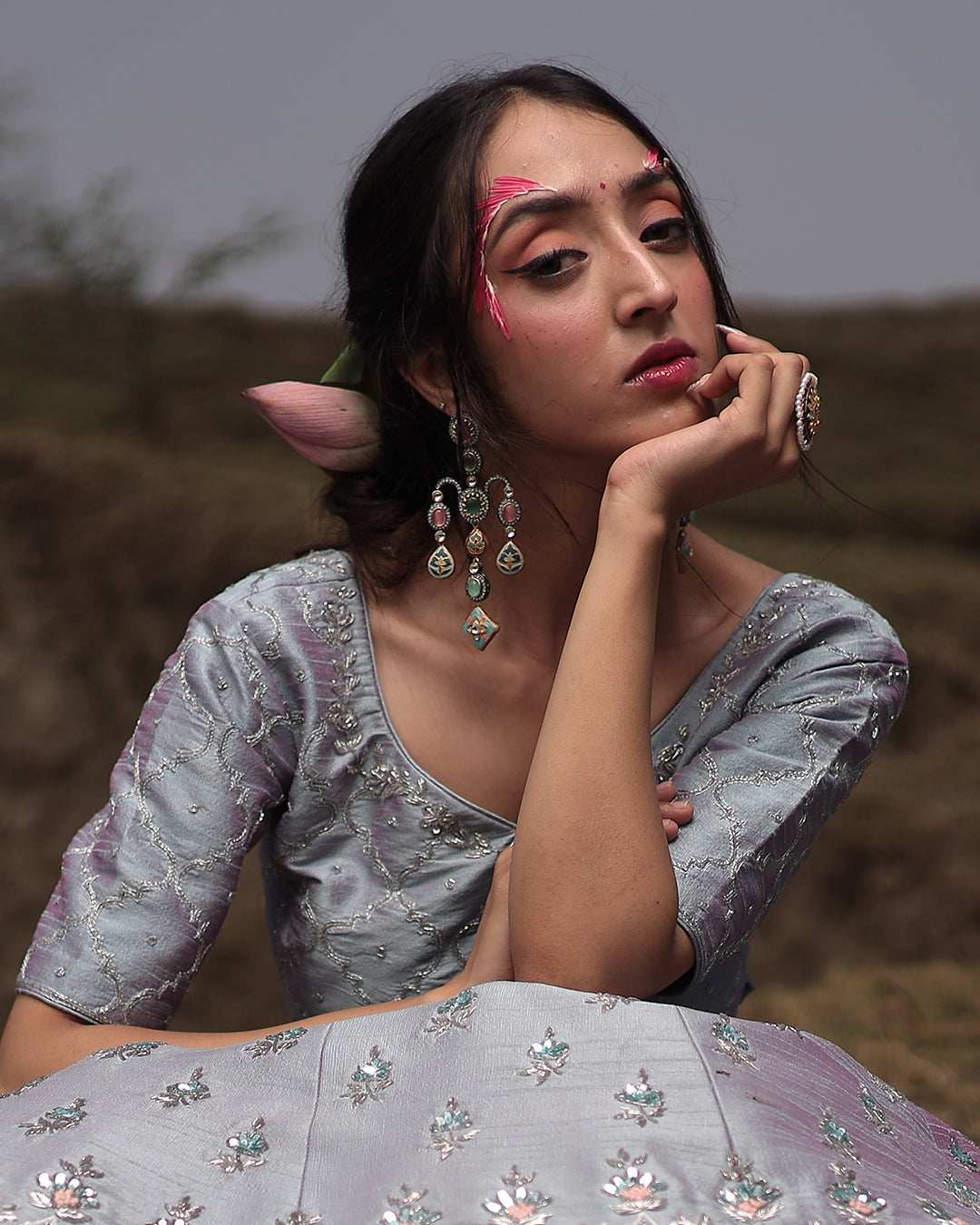 Fusion Elegance: Meenakari &
AD Multicolour Earrings - Pirohee by parul sharma