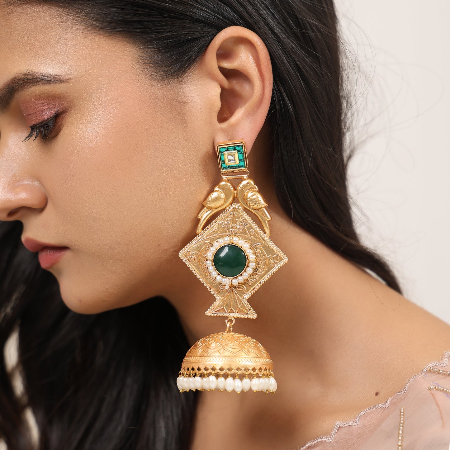 Zeenat Jhumkas (Invisible kaan chains included)