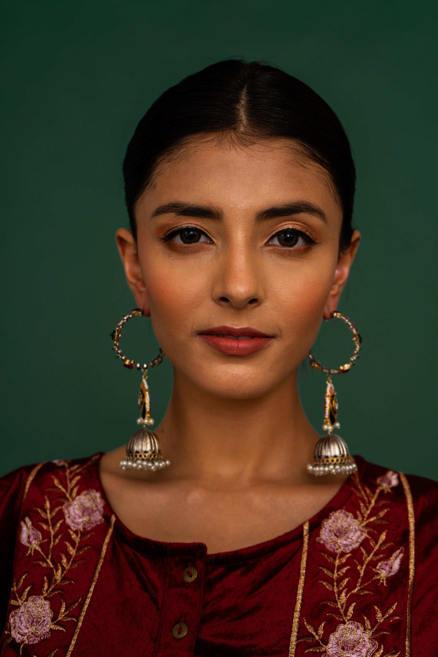 Krithika Jhumka Earrings - Pirohee by parul sharma