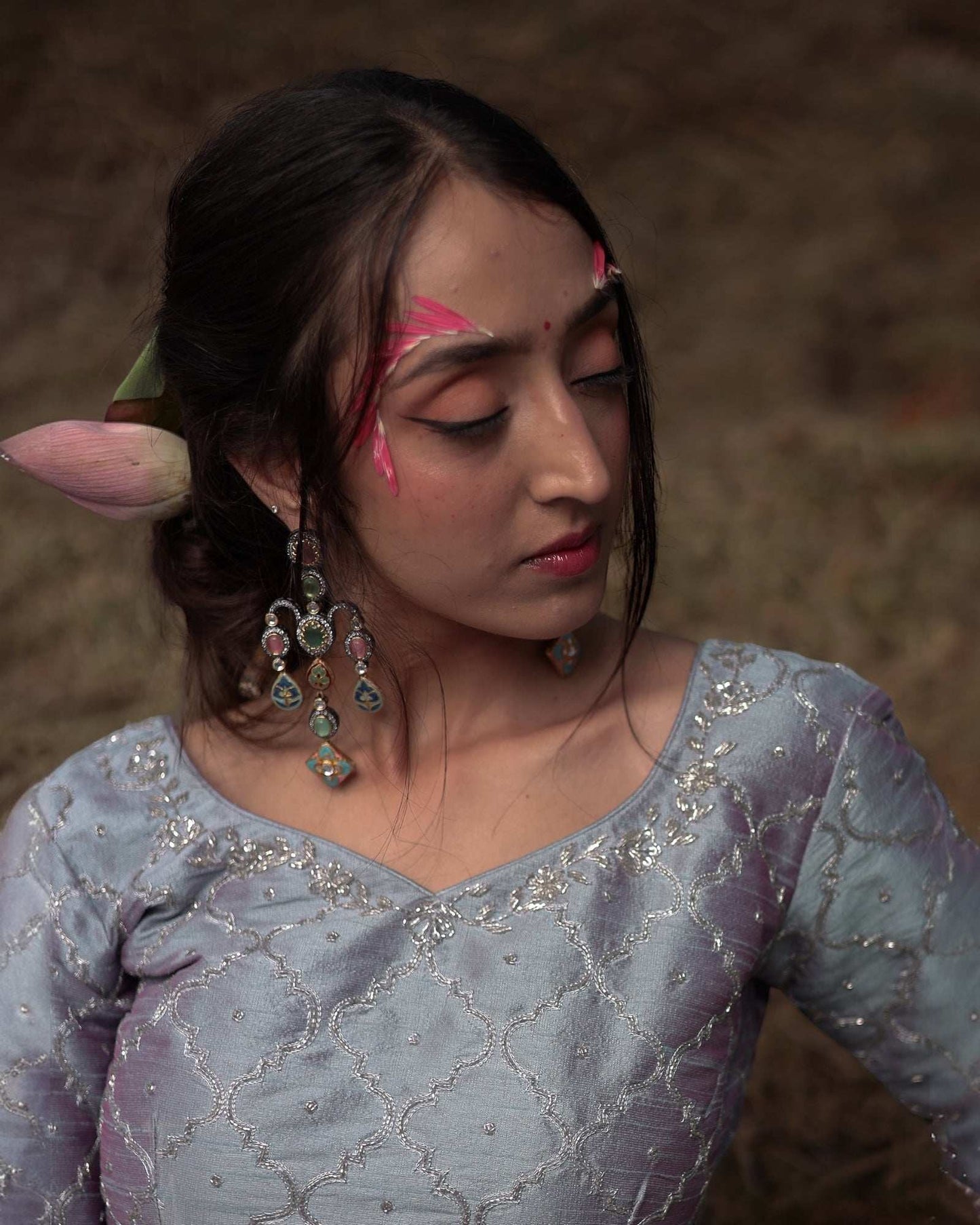 Fusion Elegance: Meenakari &
AD Multicolour Earrings - Pirohee by parul sharma