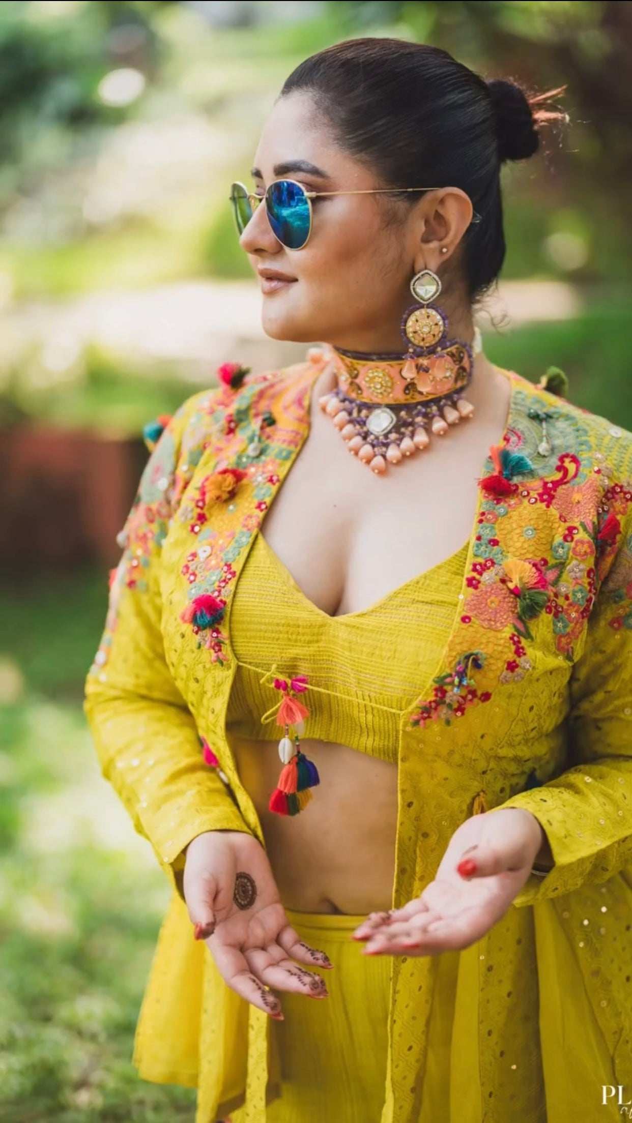Ruhaniyat Coral Choker Necklace Set - Pirohee by parul sharma