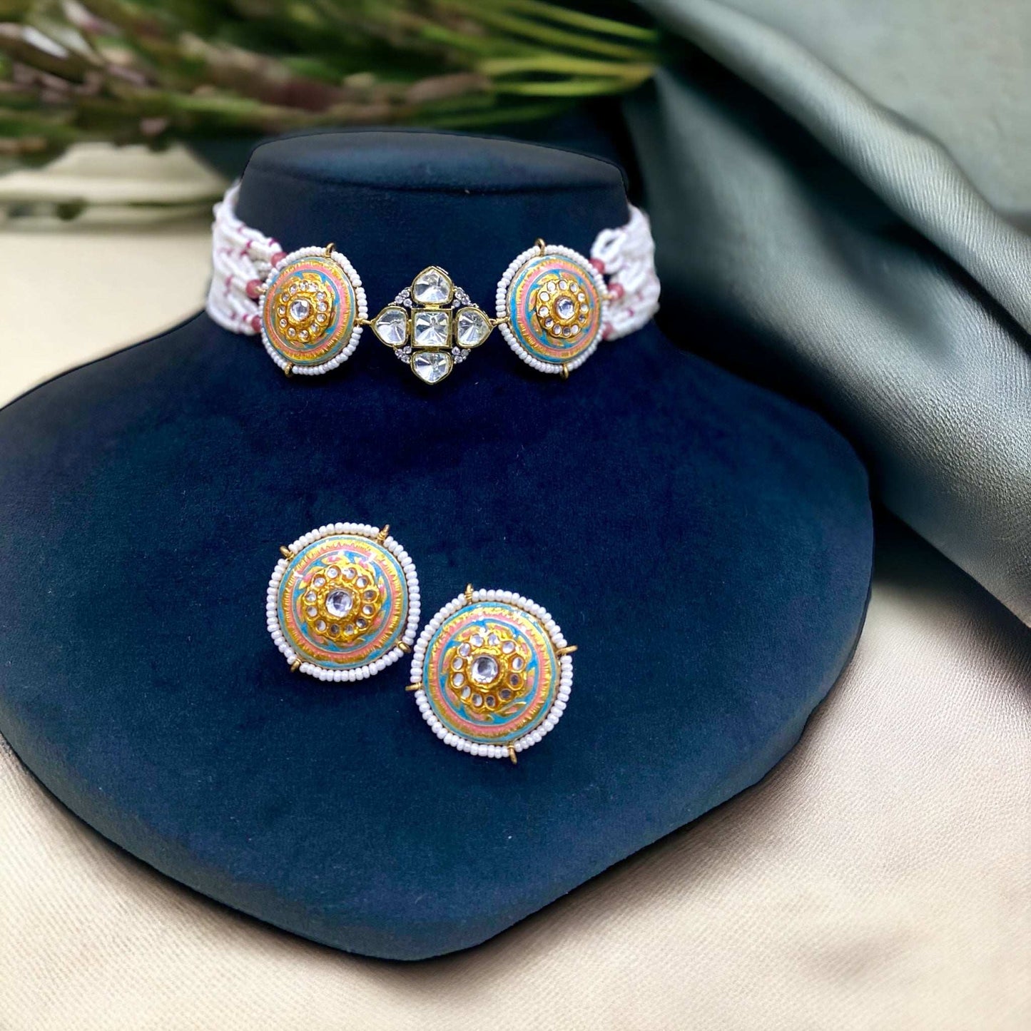 Alina Firoza Fusion Necklace Set - Pirohee by parul sharma