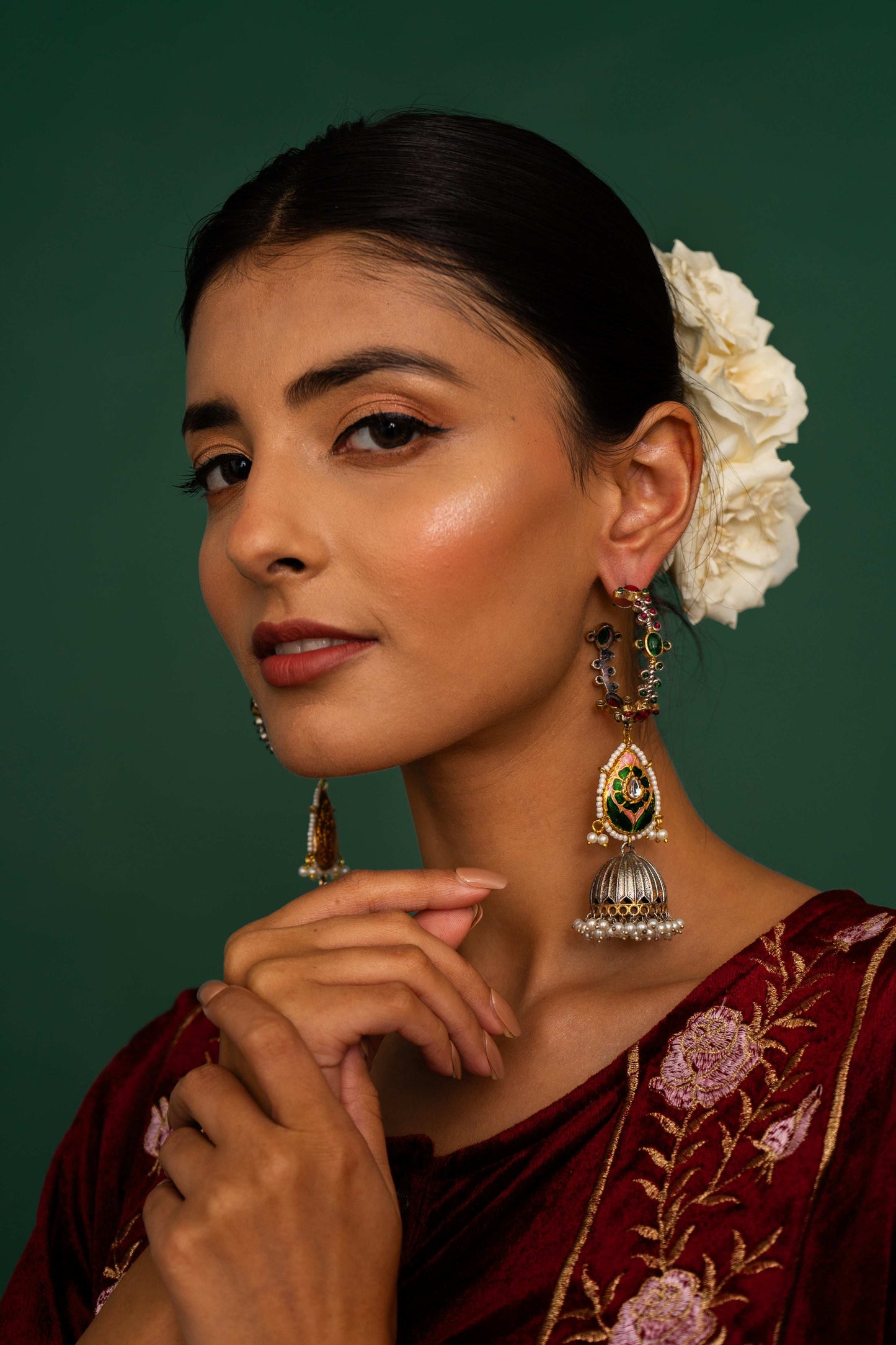 Krithika Jhumka Earrings - Pirohee by parul sharma