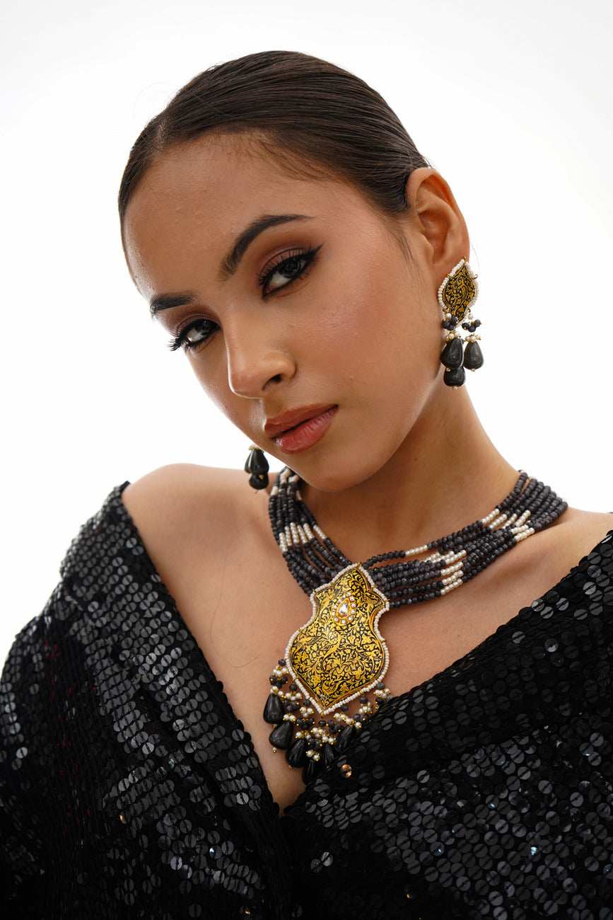 Misbah Partash Necklace Set - Pirohee by parul sharma