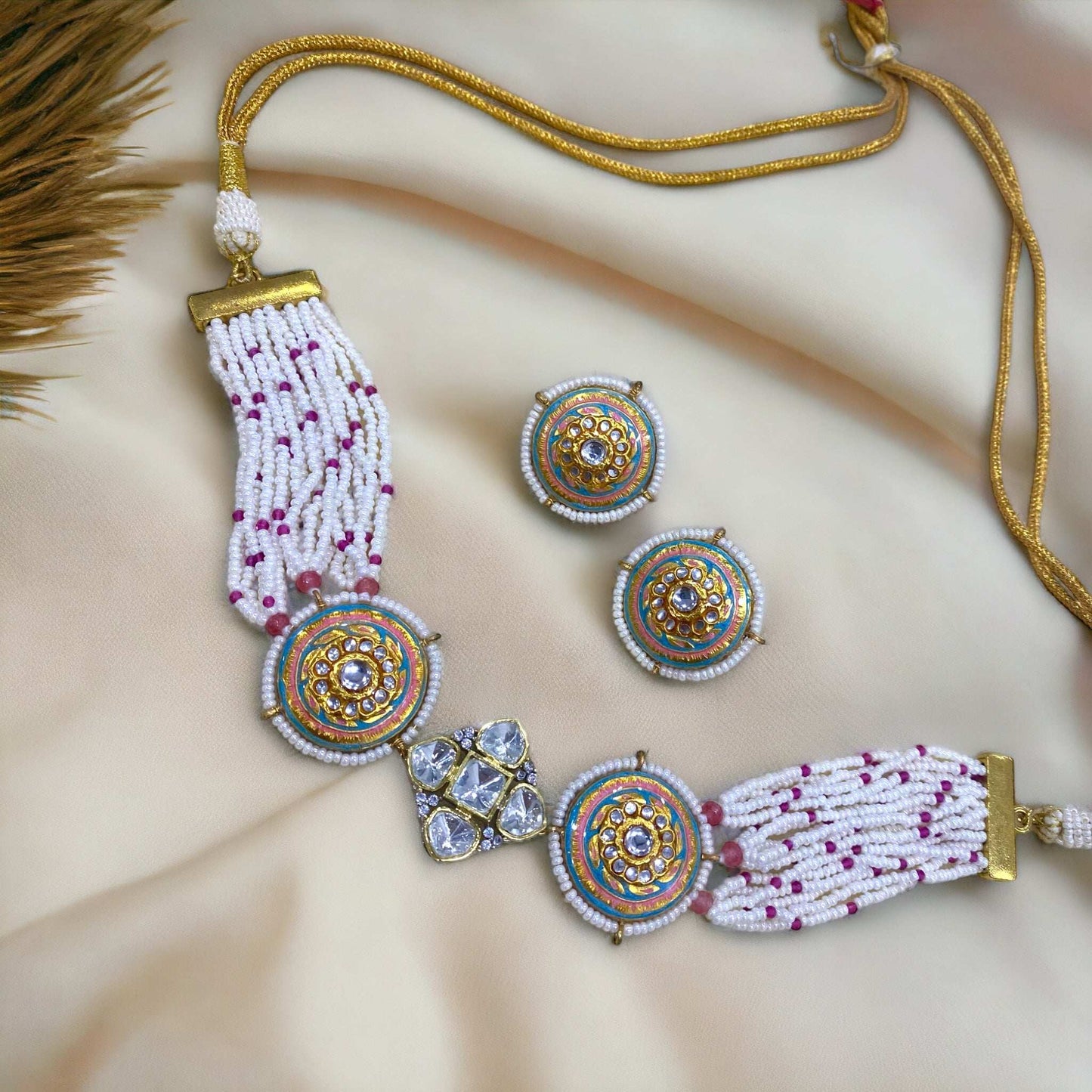 Alina Firoza Fusion Necklace Set - Pirohee by parul sharma