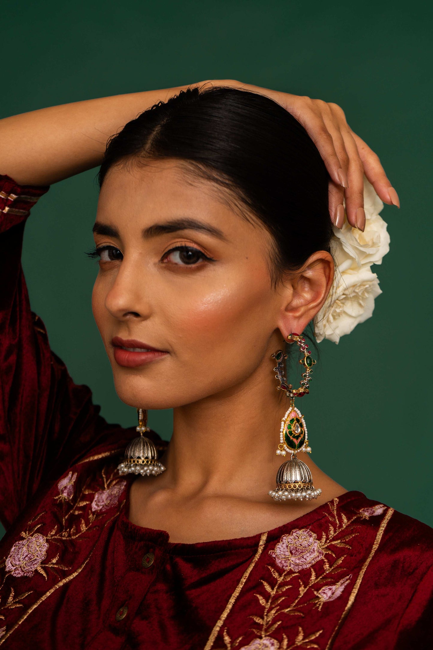 Krithika Jhumka Earrings - Pirohee by parul sharma