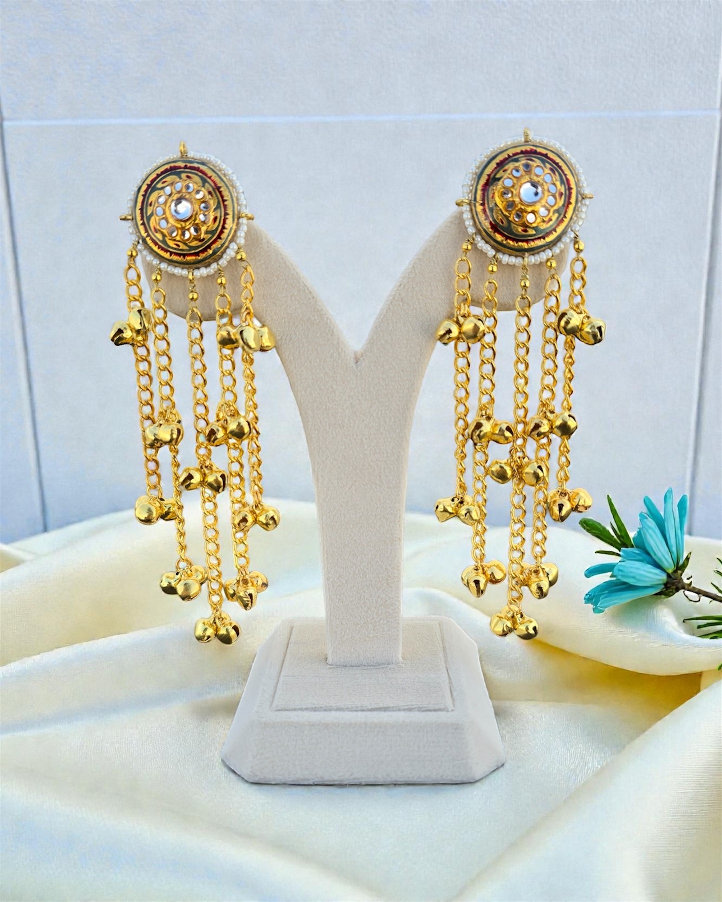 Kashmira Turquoise Ghungroo Drops