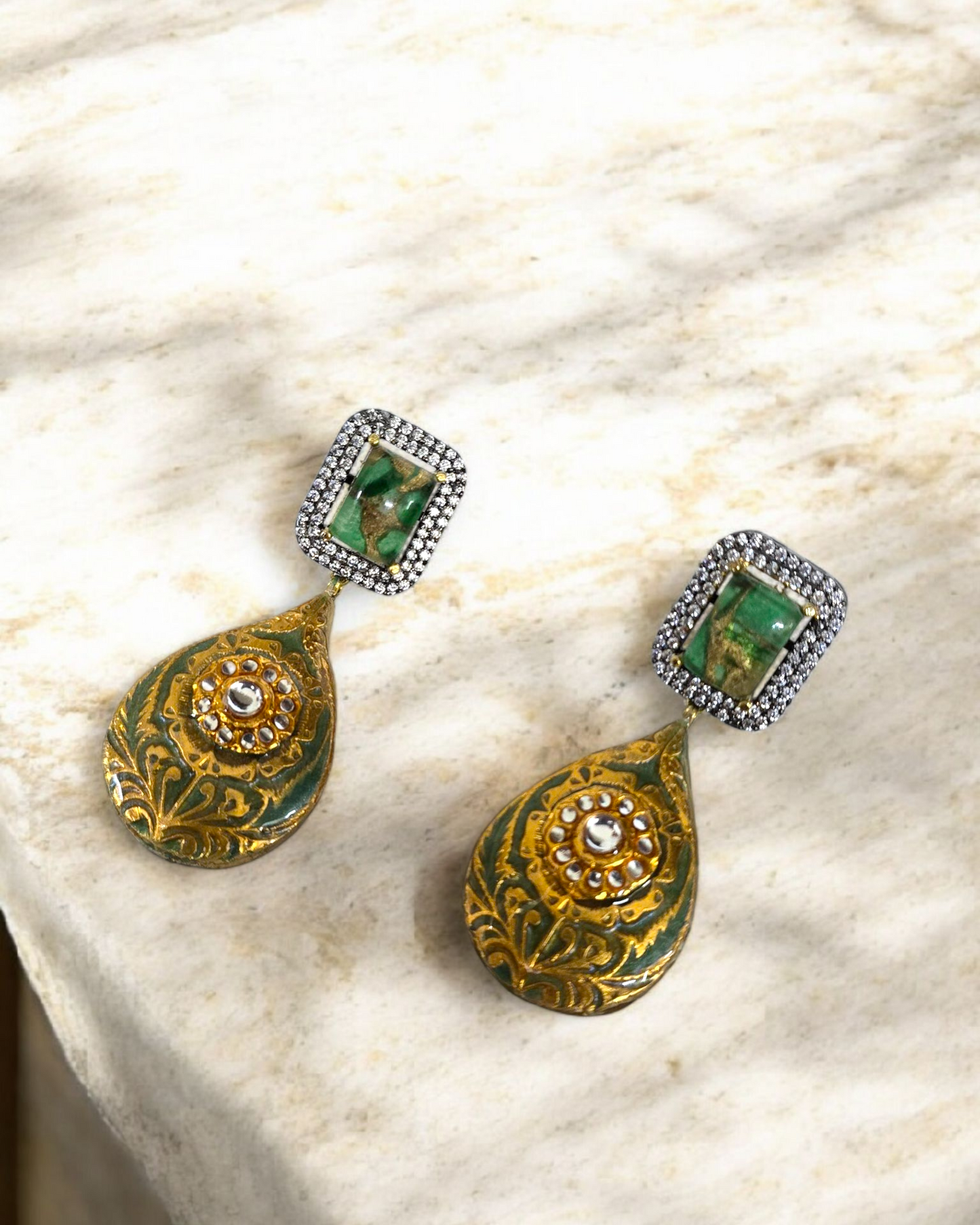 Azure Mint Meena Drops