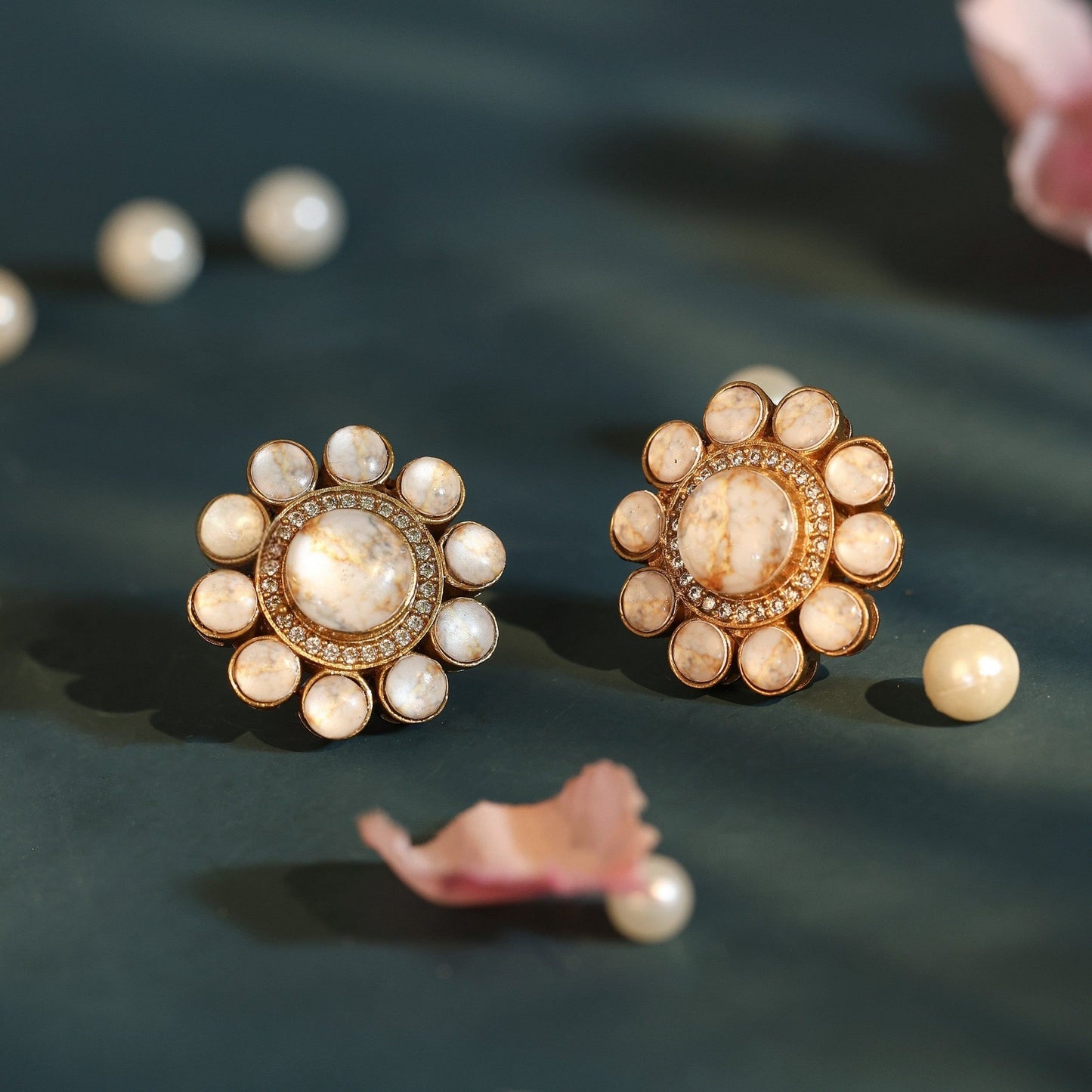 Lily Ivory Stud Style Earrings