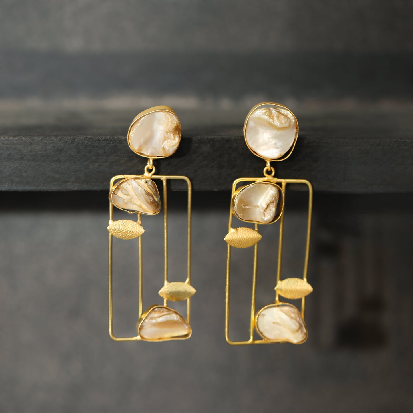 Mirage Mother Of Pearl Dangler Earrings