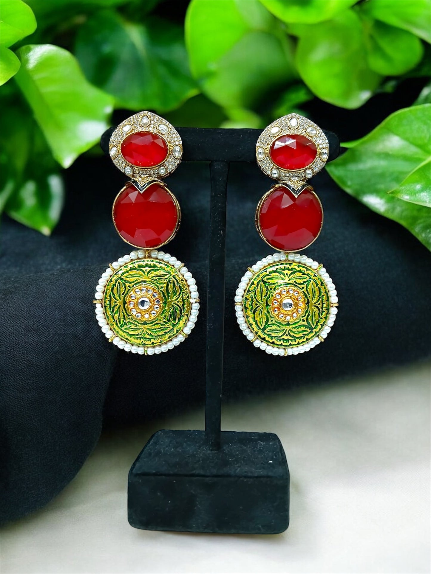 Amara Royal Red Earrings