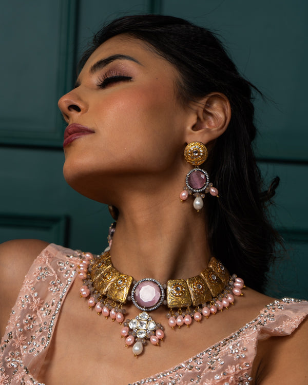 Meher Grey Meenakari
Fusion Necklace Set