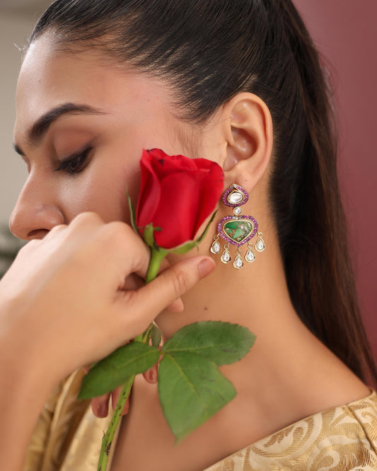 Nooraz Green Earrings