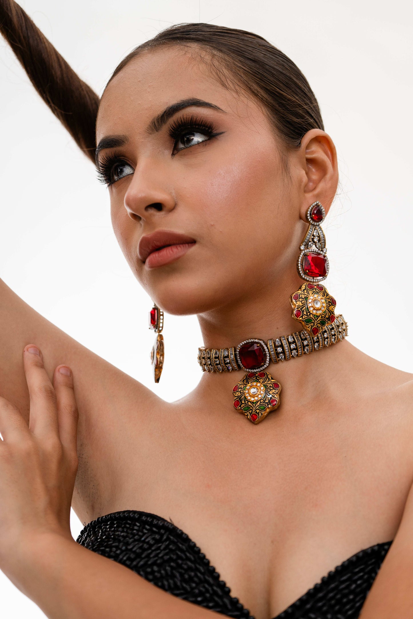 Aleena Fusion Necklace Set - Pirohee by parul sharma