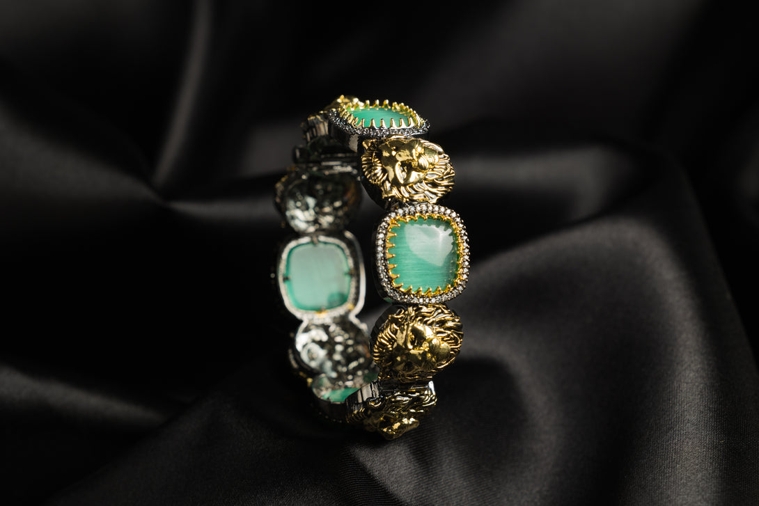 Elegant Mint Green Bangle: Inspired by Sabyasachi’s Timeless Aesthetic - Pirohee by parul sharma