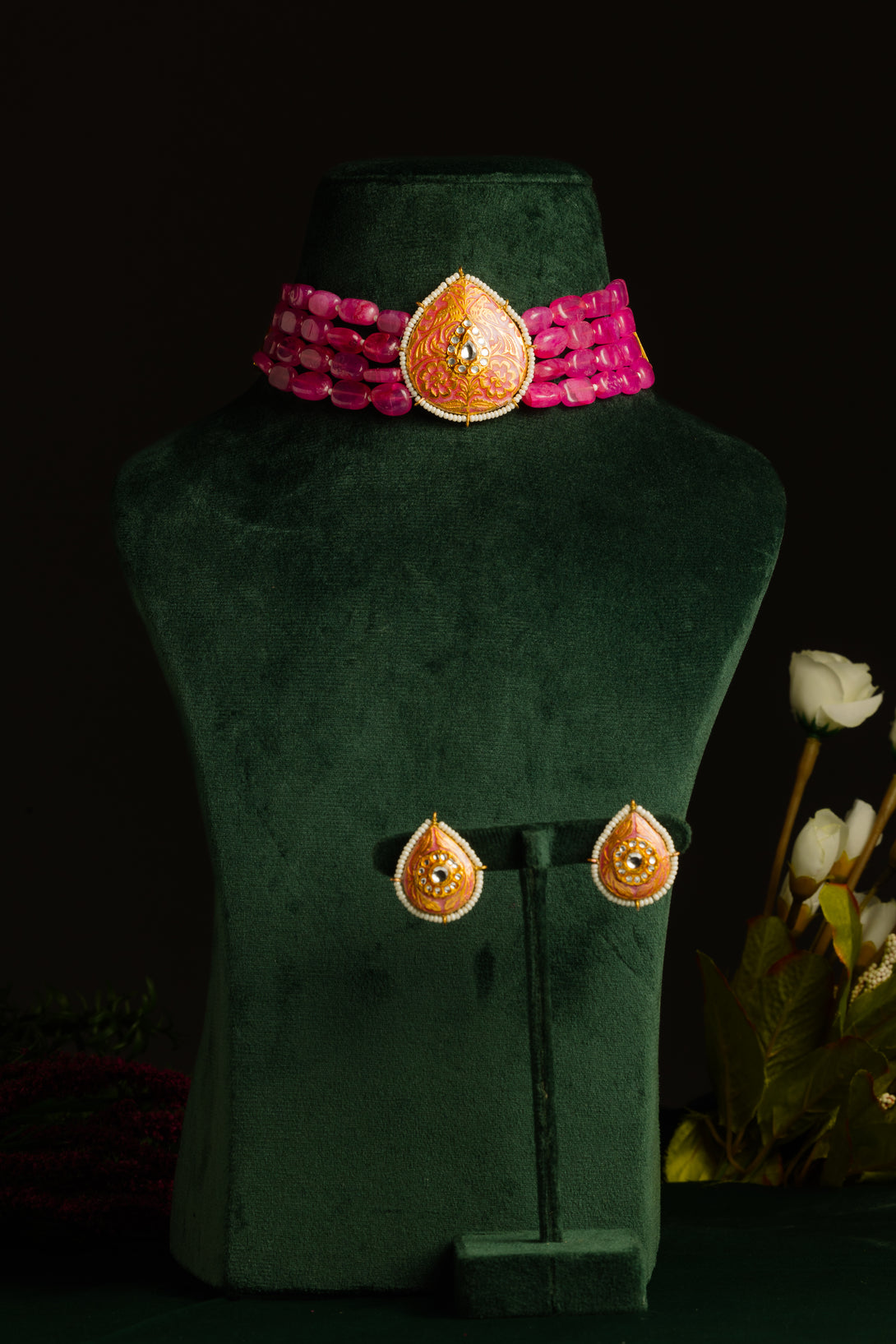 Graceful Magenta Choker Set - Pirohee by parul sharma