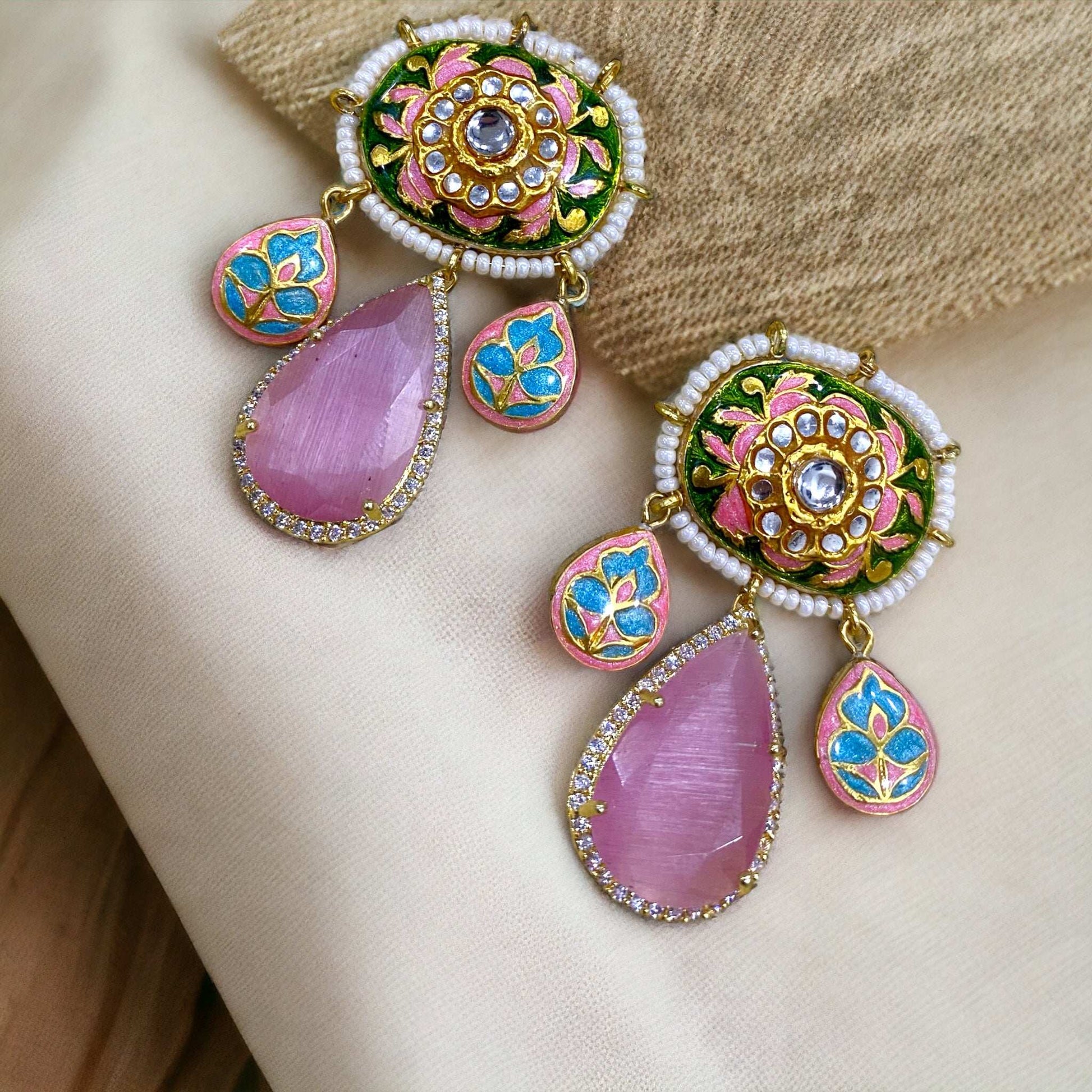 Aria Green Fusion Necklace Set - Pirohee by parul sharma