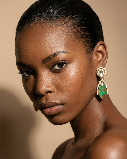 Aveline Green Earrings