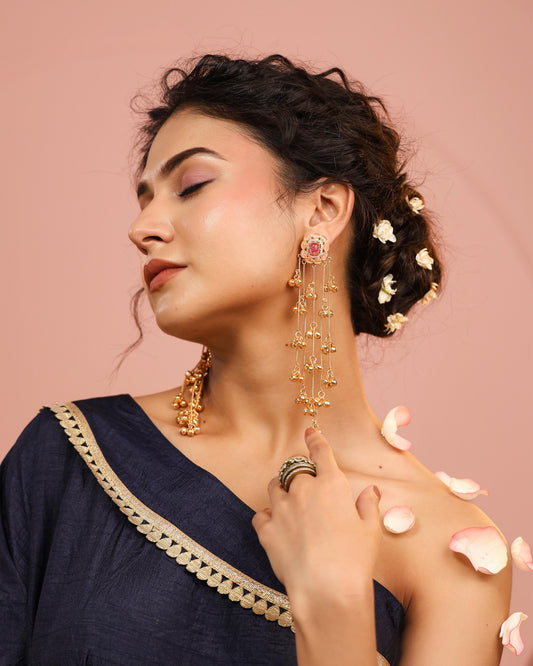 Gulnoor Shoulder-Duster Chain Earrings