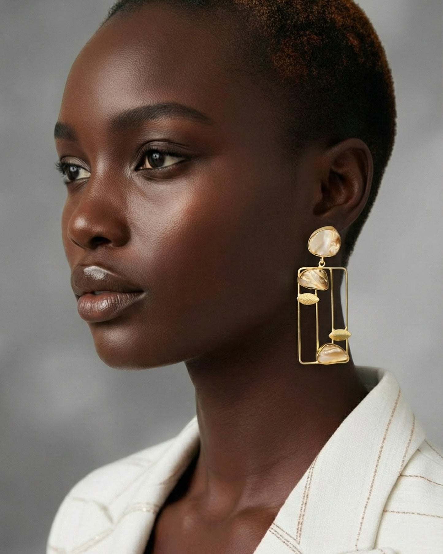 Mirage Mother Of Pearl Dangler Earrings