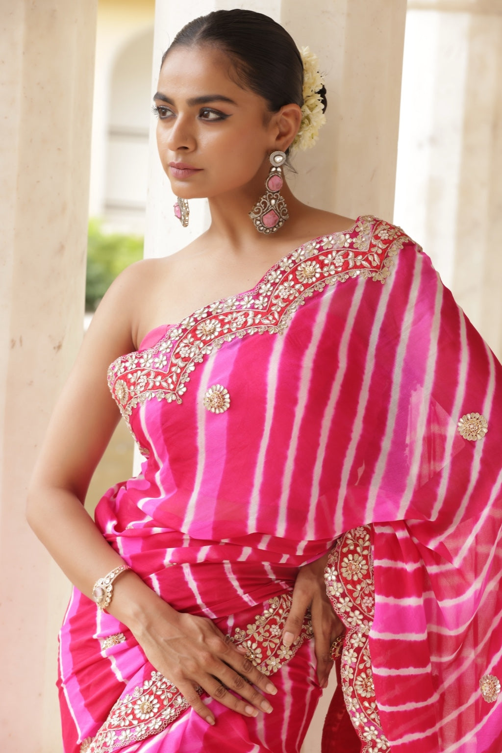 Diamanté Pink Earrings