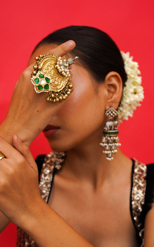 Mastaani Adjustable Peacock Ring