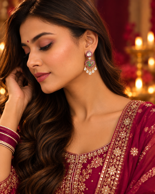 Nooraz Green Earrings