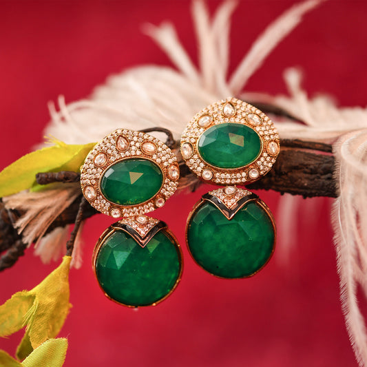 Zayra Green Earrings