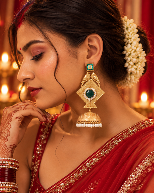Zeenat Jhumkas (Invisible kaan chains included)