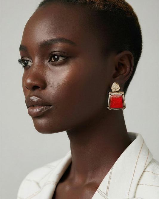 Velora Red Earrings