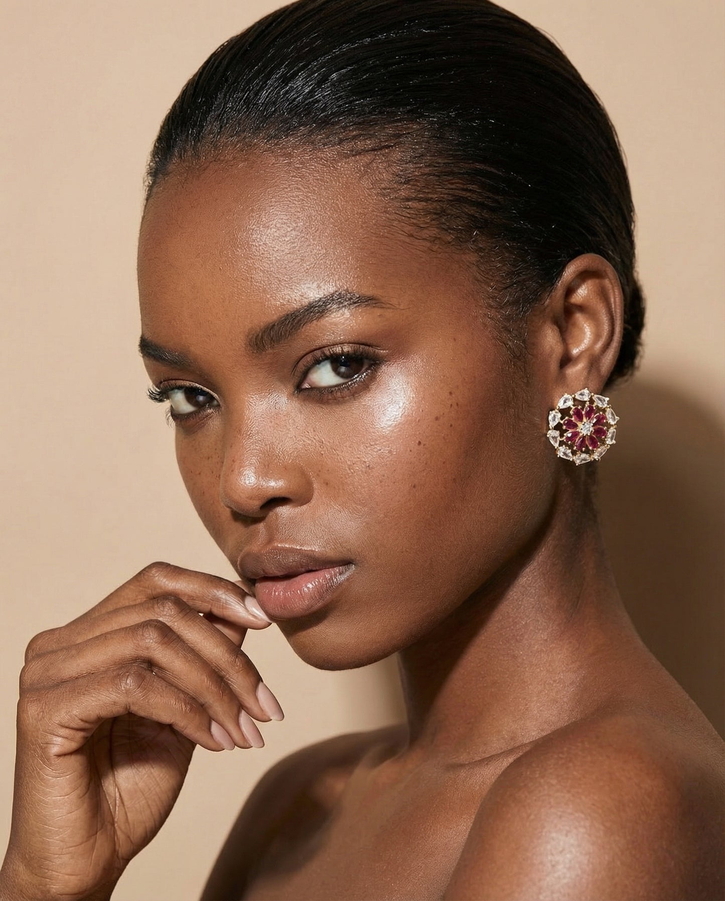 Siena Pink Stud Earrings