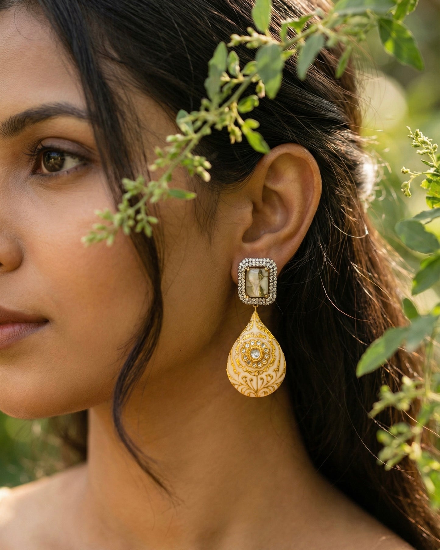 Azure Ivory Meena Drops