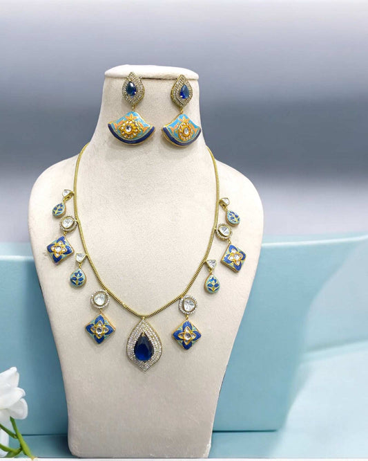 Leilah Fusion Necklace Set - Pirohee by parul sharma