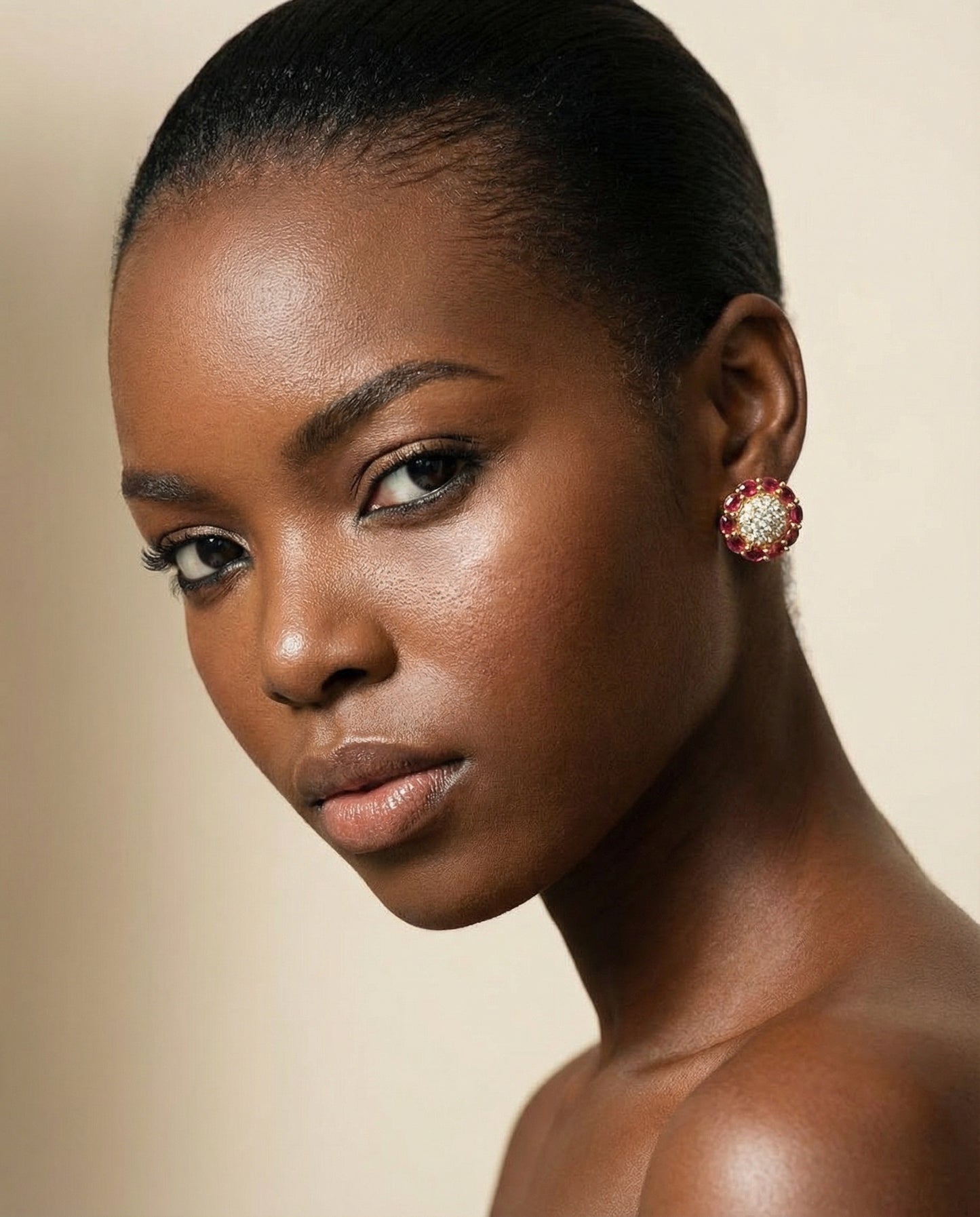 Flora Magenta Earrings