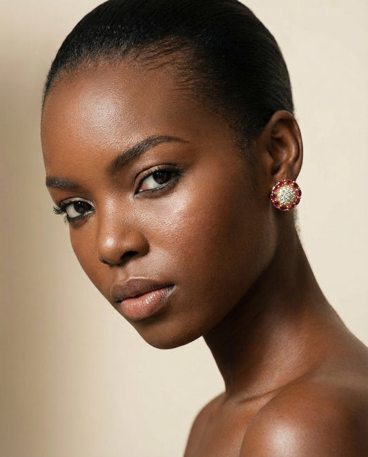 Flora Magenta Earrings