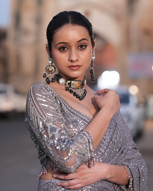 Faqat Moon Grey Necklace Set