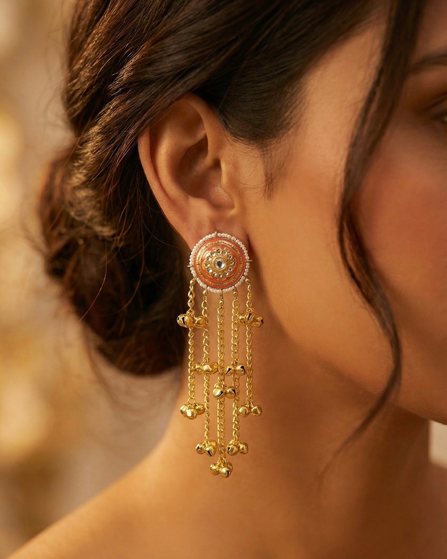 Kashmira Pink Ghungroo Drops