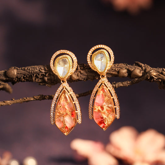 Aveline Pink Earrings