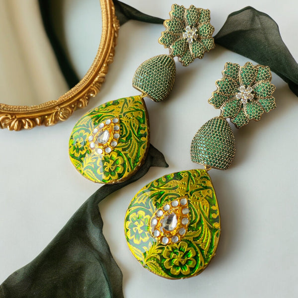 Kiera Green Fusion Clip On Earrings