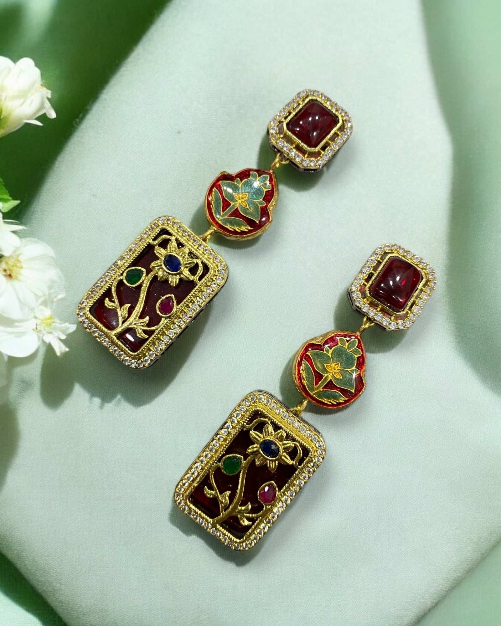 Parisa Maroon Fusion Necklace Set - Pirohee by parul sharma