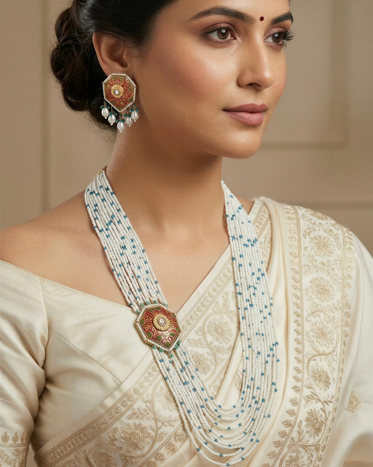 Saira Maroon Meenakari
Necklace Set