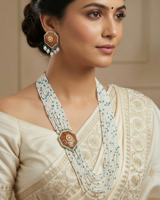 Saira Maroon Meenakari
Necklace Set