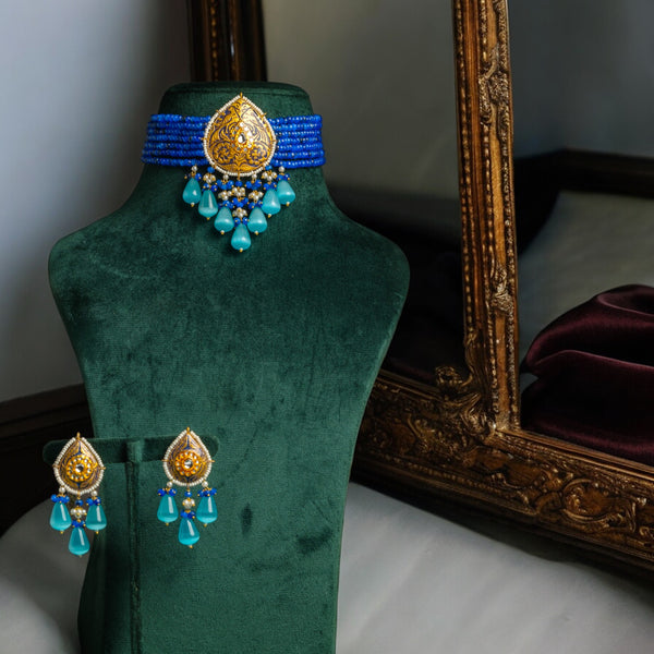 Esthetical Royal Blue Meenakari
Necklace Set