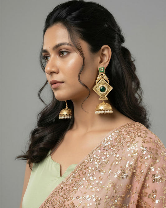 Zeenat Jhumkas (Invisible kaan chains included)
