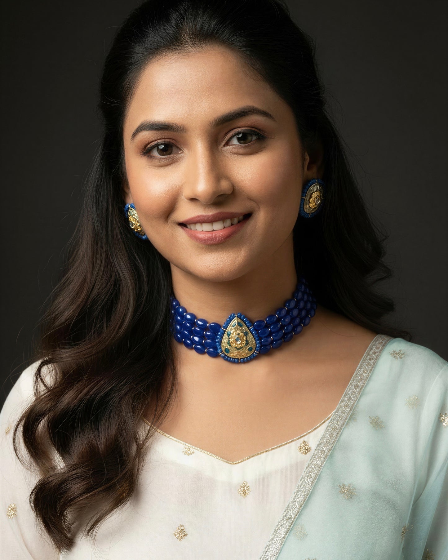 Splendid Royal Blue Necklace Set