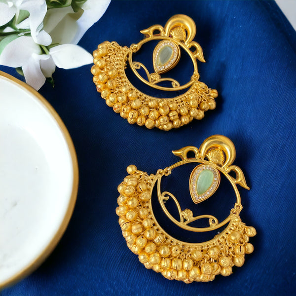 Areeba Mint Chandelier Earrings